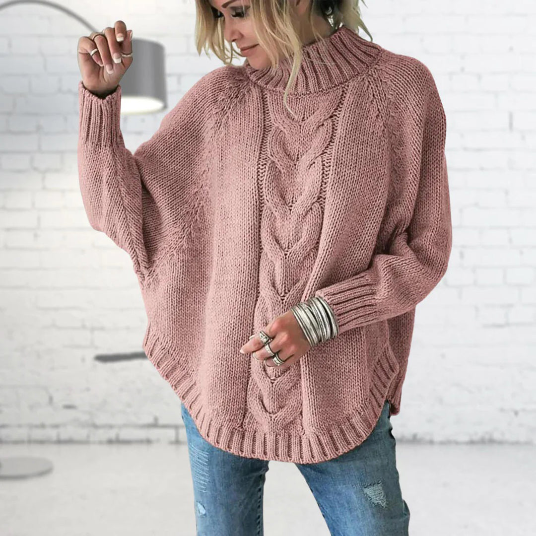 Damen - Strickpullover - Weicher Stoff - Rollkragen - Lockere Passform für ultimativen Komfort