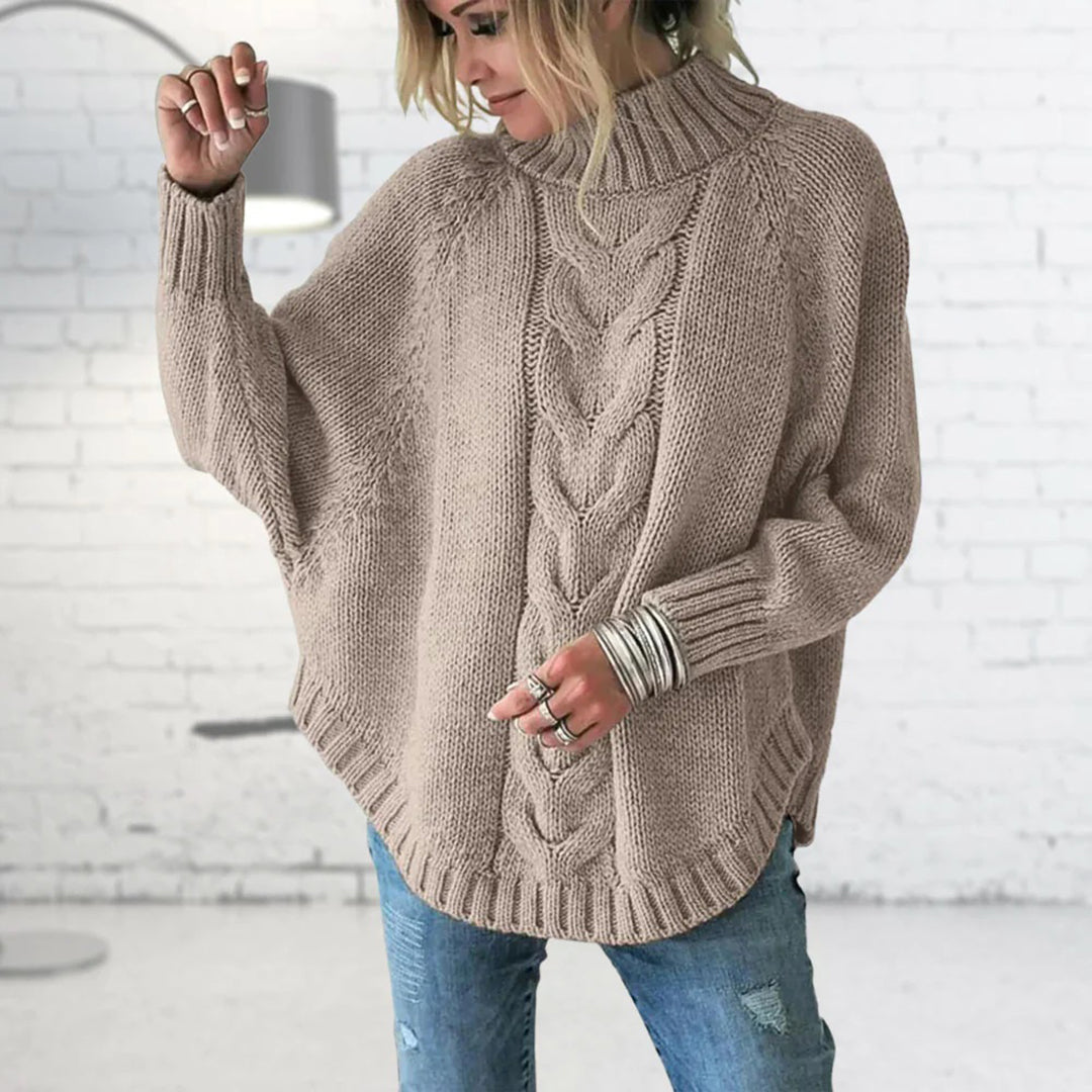 Damen - Strickpullover - Weicher Stoff - Rollkragen - Lockere Passform für ultimativen Komfort