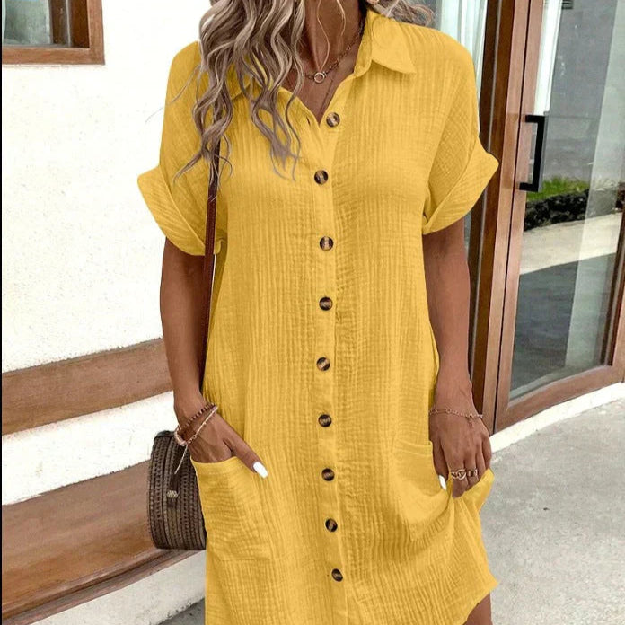 Damen - Elegantes Polokleid - Atmungsaktive Gewebe - Bequeme Passform & Schicker Stil - Perfekt für jeden Anlass