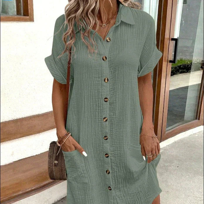 Damen - Elegantes Polokleid - Atmungsaktive Gewebe - Bequeme Passform & Schicker Stil - Perfekt für jeden Anlass