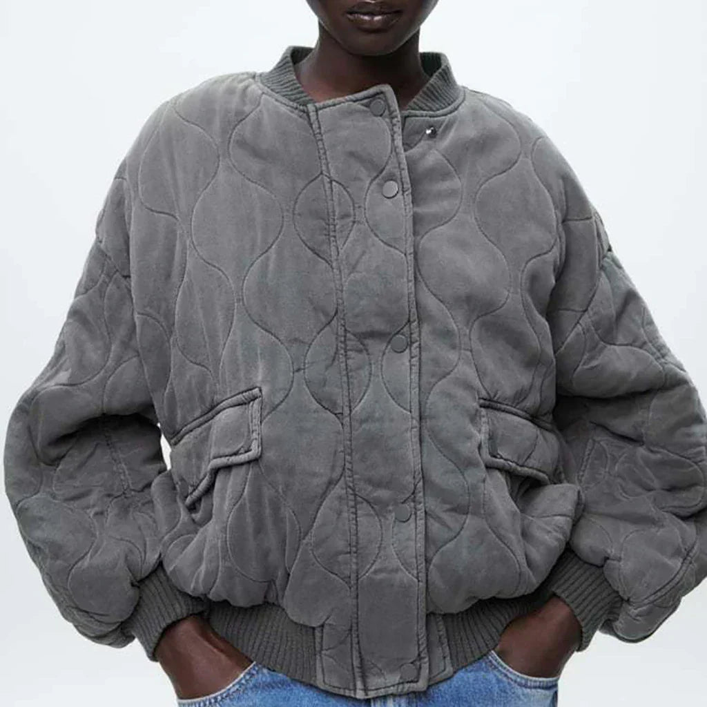 Damen - Winterjacke - Lockere Passform - Gestepptes Design für stilvolle Kälteabwehr