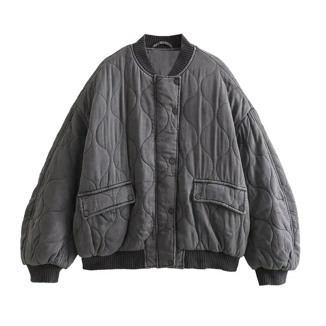 Damen - Winterjacke - Lockere Passform - Gestepptes Design für stilvolle Kälteabwehr