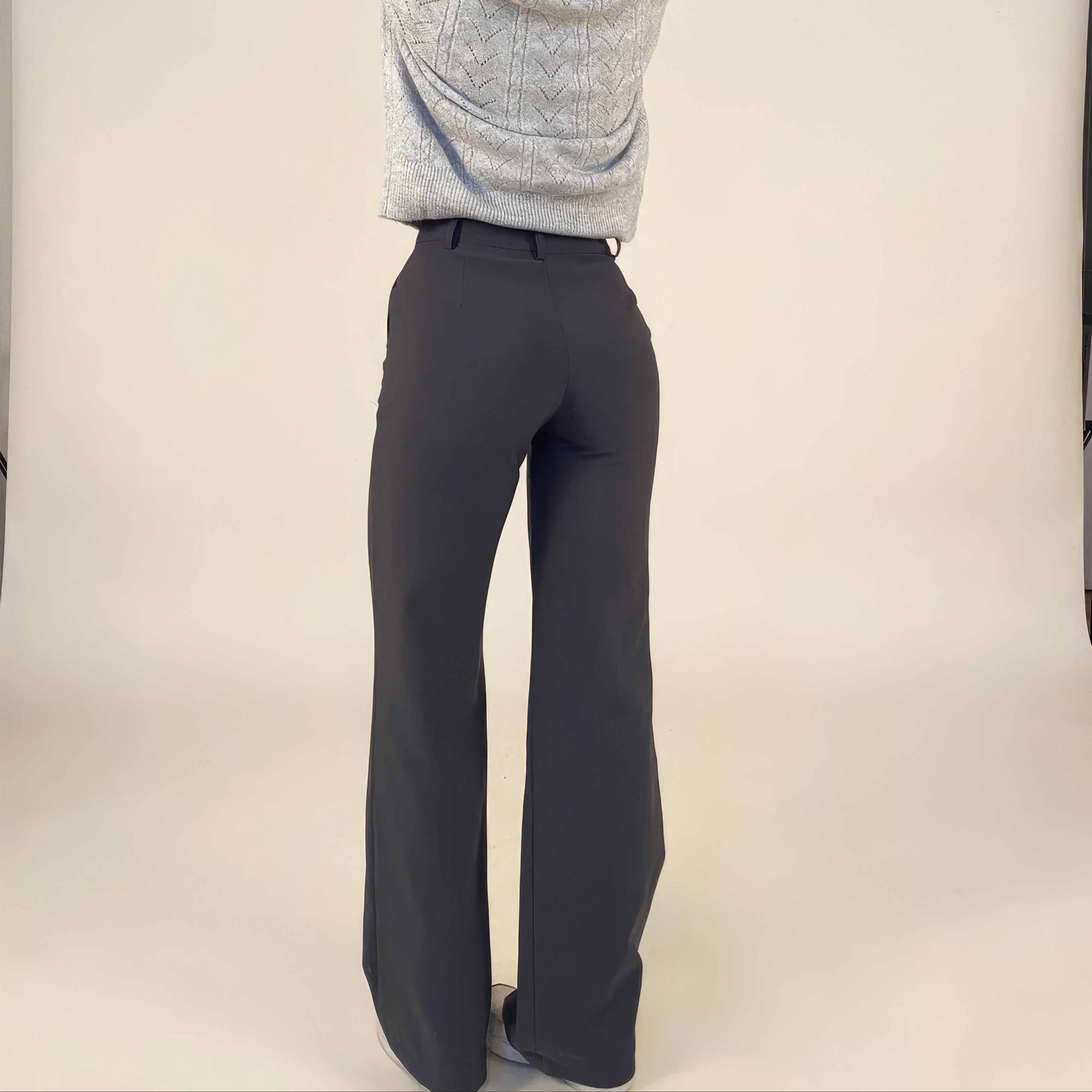 Damen - Hochtaillierte Hose - Geradem Bein - Eleganter, bequemer Schnitt - Perfekt für jede Gelegenheit