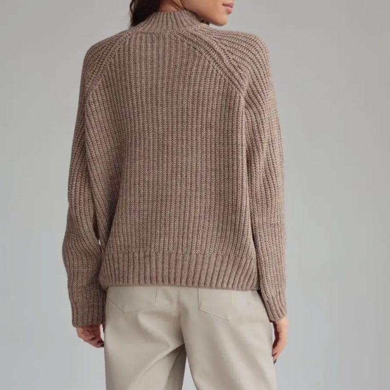 Damen - Strickpullover - Wollmischung - Gemütlicher Stil für jede Gelegenheit