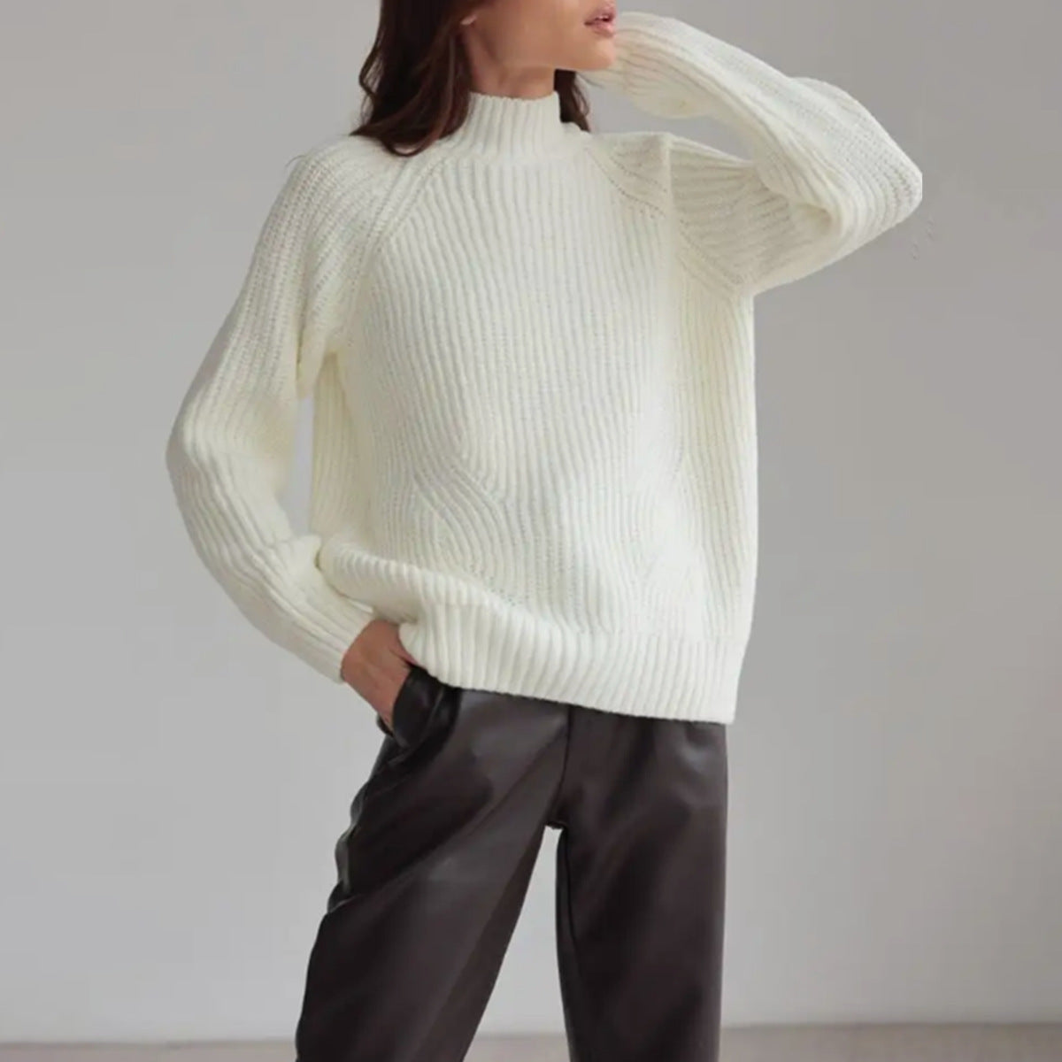 Damen - Strickpullover - Wollmischung - Gemütlicher Stil für jede Gelegenheit