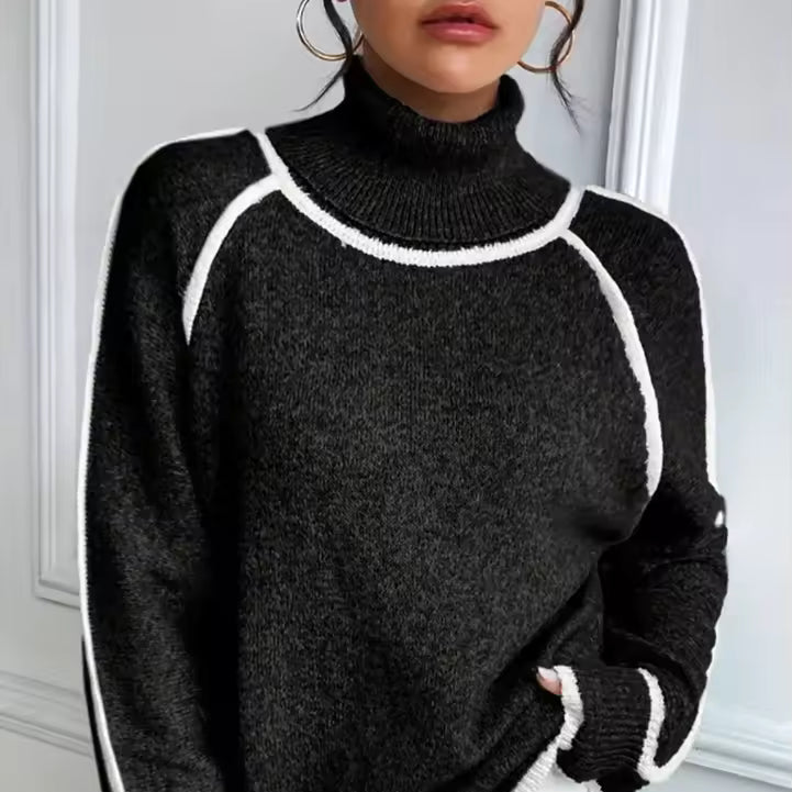 Damen - Pullover aus Strickwolle - Bequemer Entspannte Passform - Perfekt für jeden Anlass