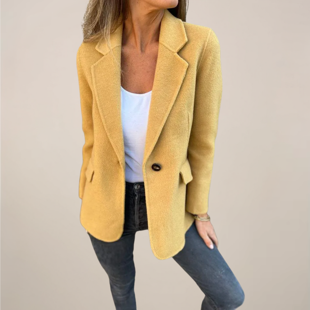 Damen - Maßgeschneiderte Blazer Jacke - Eleganter Stil mit Kerbrevers - Perfekt für jeden Anlass