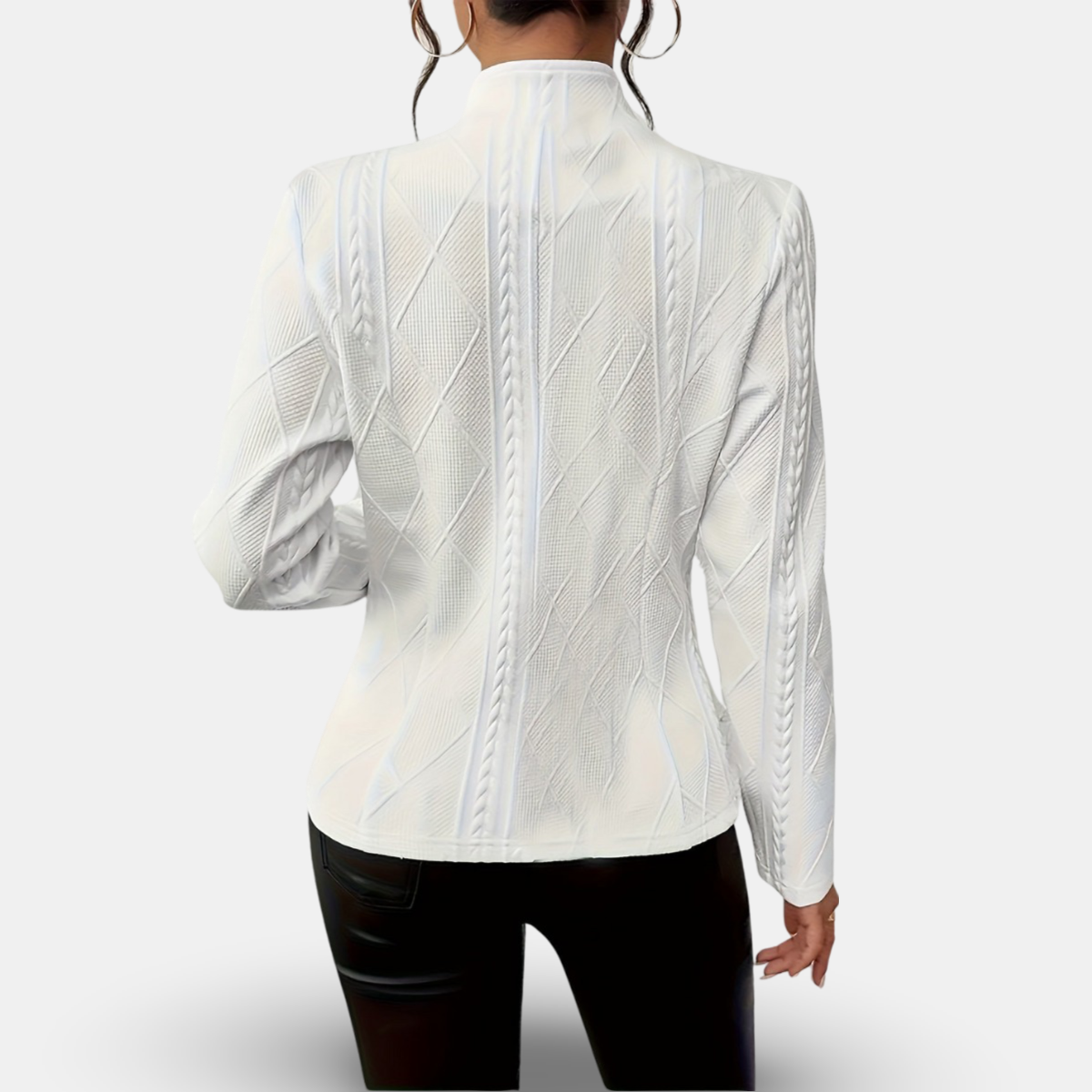 Damen - Geometrischer Blazer mit Struktur - Eleganter Schnitt für jeden Anlass