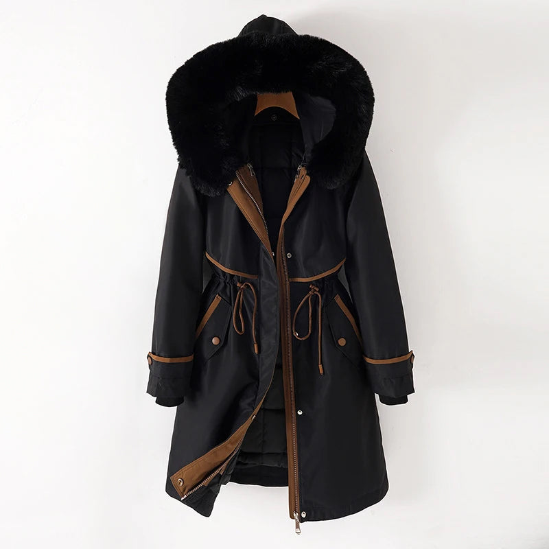 Damen -  Gemütliche Winterjacke mit Kapuze - Gesteppte - Warm und stylisch für kalte Tage