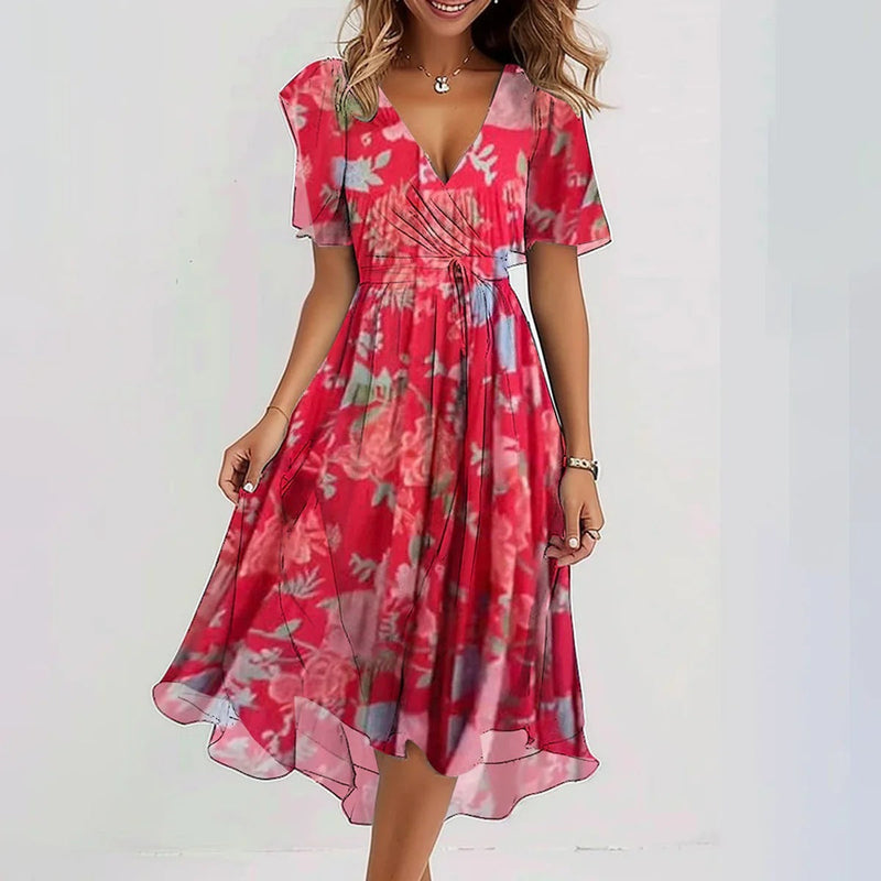 Damen - Elegantes Sommerkleid - Leichtes Material - Perfekt für warme Tage und besondere Anlässe