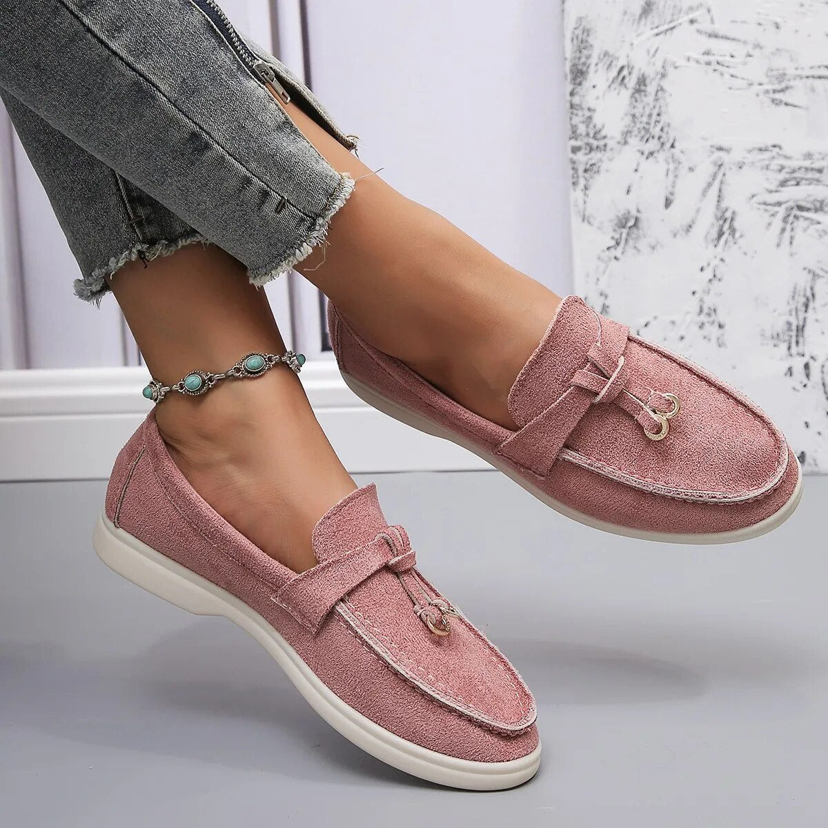 Damen - Elegante Loafers - Strapazierfähigen Materialien - Modisches Design für Komfort - Stilvoll und unterstützend