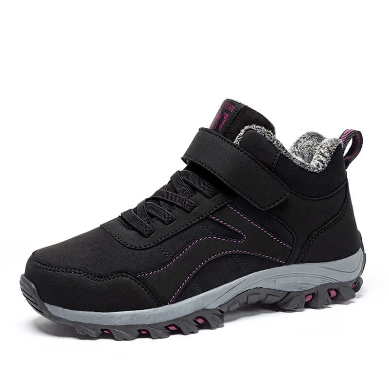 Damen - Pelz Gefütterte Stiefeletten - Gebürstetem Material - Rutschfest und Stylisch - Ideal für kalte Tage