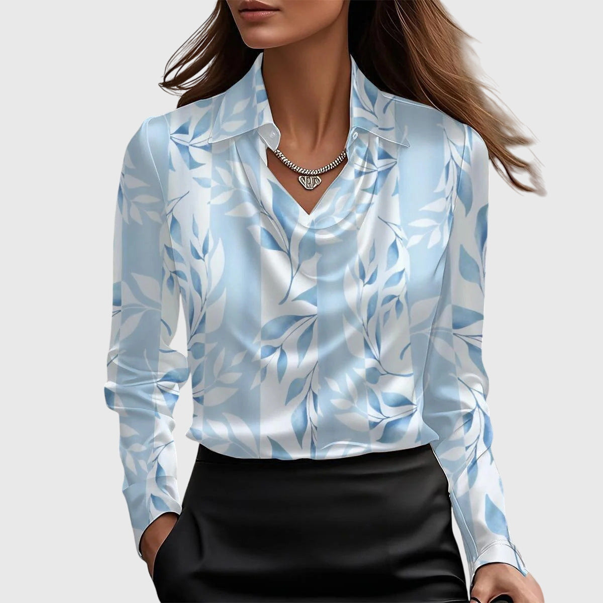 Damen - Elegante Bluse - Leichter Stoff - Fließendes Design - Stylisches Top für jeden Tag