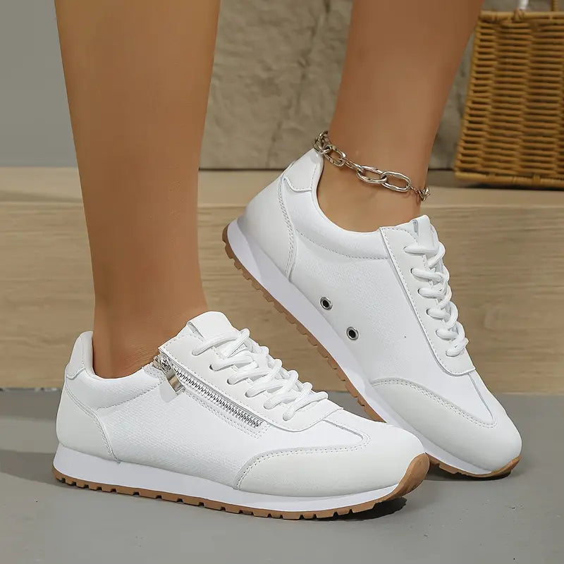 Damen - Plateauschuhe - Dehnbare Materialien - Höhenverstellbares Design - Bequeme Freizeitschuhe für Alltag und Stil