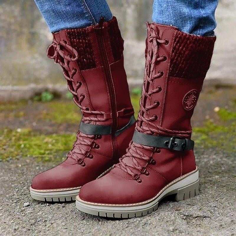 Damen - Winterstiefel - Seitlicher Reißverschluss - Stilvolle und bequeme Mode