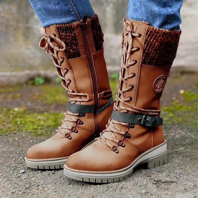 Damen - Winterstiefel - Seitlicher Reißverschluss - Stilvolle und bequeme Mode