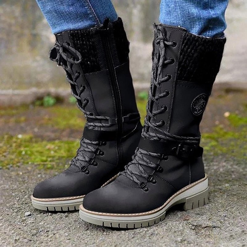 Damen - Winterstiefel - Seitlicher Reißverschluss - Stilvolle und bequeme Mode