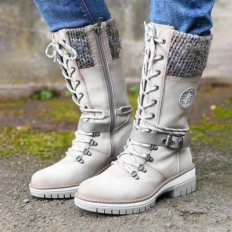 Damen - Winterstiefel - Seitlicher Reißverschluss - Stilvolle und bequeme Mode
