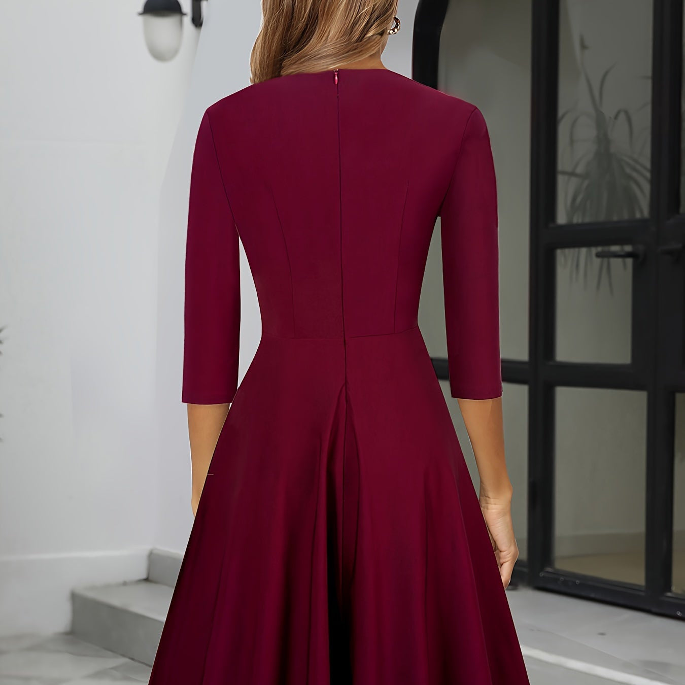 Damen - Midi Abendkleid - Hochwertiges Material - Stilvolles Design für besondere Anlässe