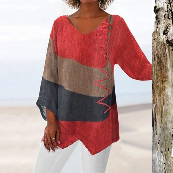 Damen - Bluse mit langen Ärmeln - Weicher Stoff - Bequeme sowohl legere als auch elegante Anlässe
