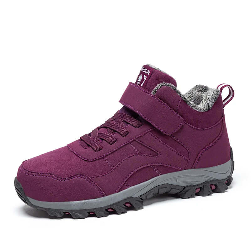 Damen - Pelz Gefütterte Stiefeletten - Gebürstetem Material - Rutschfest und Stylisch - Ideal für kalte Tage