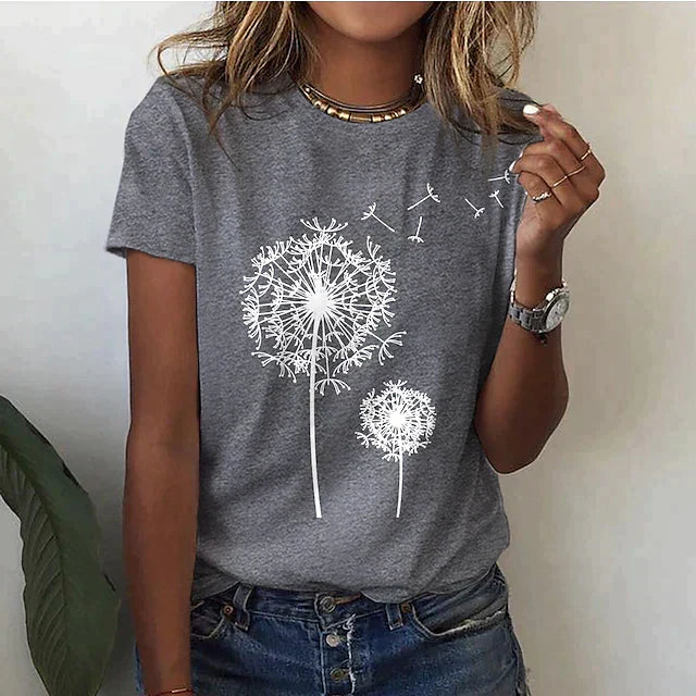 Damen - Sommer T-Shirt - Atmungsaktivem Material - Kurzarm - Rundhalsausschnitt - Elegante Mode für heiße Tage