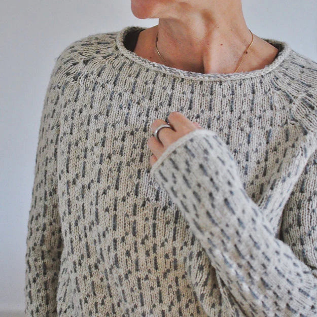 Damen - Strickpullover - Weichem Material - Eleganter Grauer Langarm Pullover - Ideal für jeden Anlass