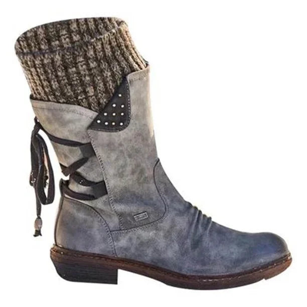 Damen - Winterstiefeletten - Schnürung - Stylisch & Warm - Perfekt für jeden Anlass