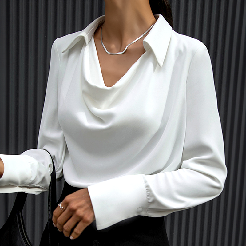 Damen - Luxus Seidenbluse - Gewebemischung - Elegantes & stilvolles Oberteil für jeden Anlass - Ideal für jeden Look