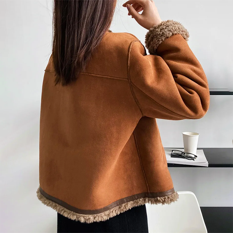 Damen - Vintage jacke - Wildleder - Gemütlicher Stil mit stylischer Passform - Perfekt für jeden Anlass