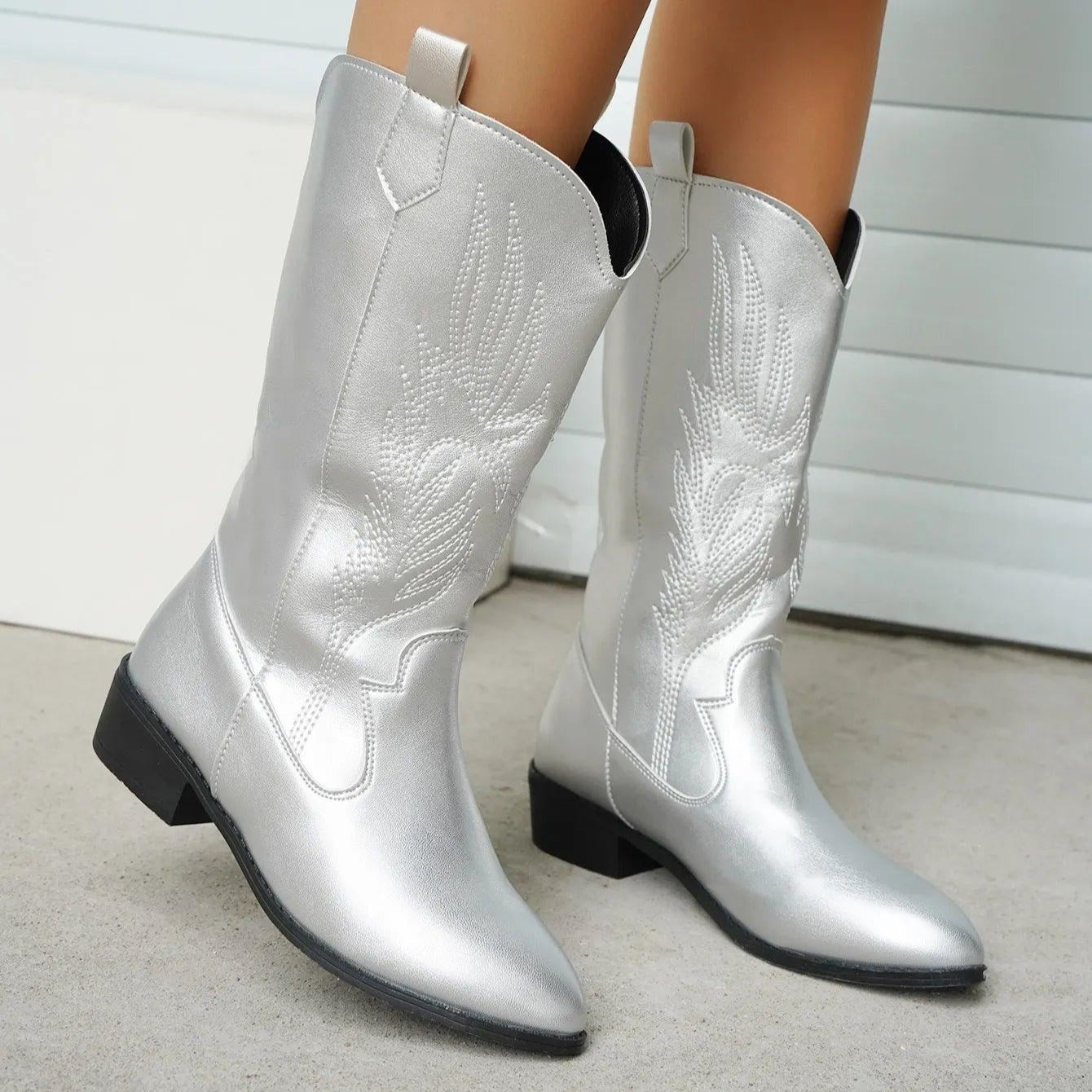 Damen - Cowboystiefel - Weich & Bequem - Stylische Schuhe für jeden Anlass