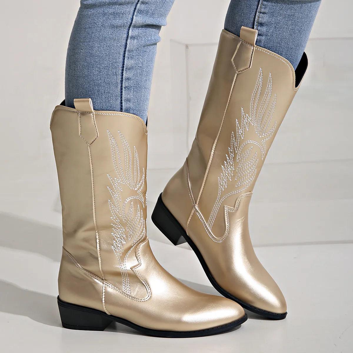 Damen - Cowboystiefel - Weich & Bequem - Stylische Schuhe für jeden Anlass
