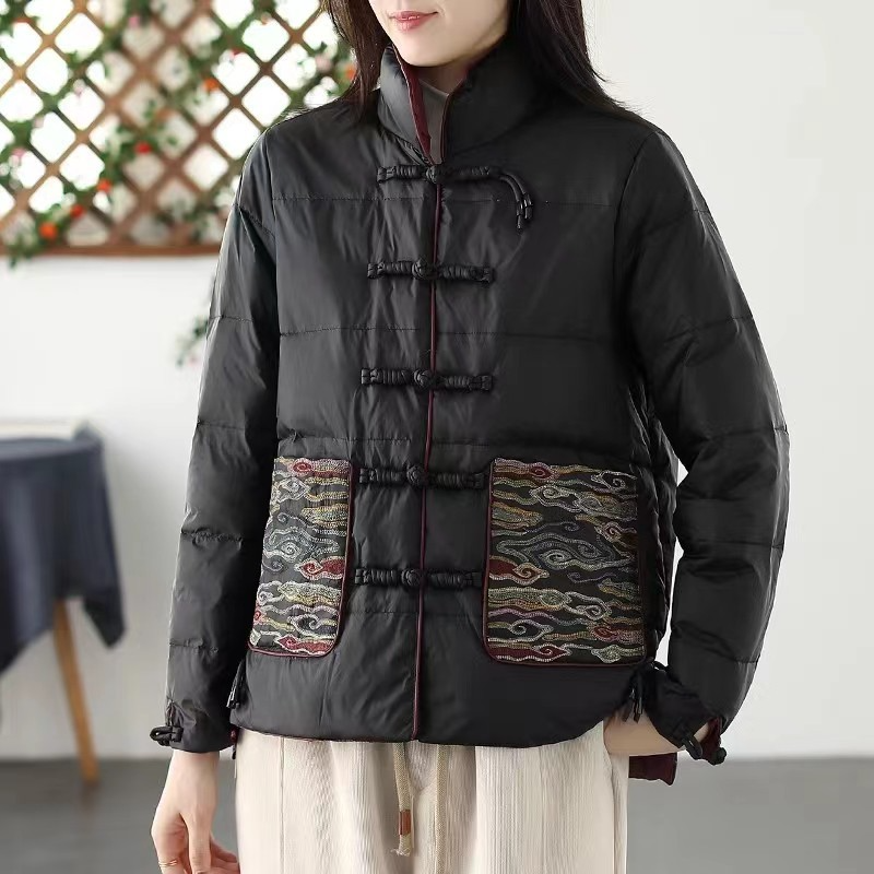 Damen - Wattierte - Stehkragenjacke - Lockere Passform - Perfekt für den Herbst