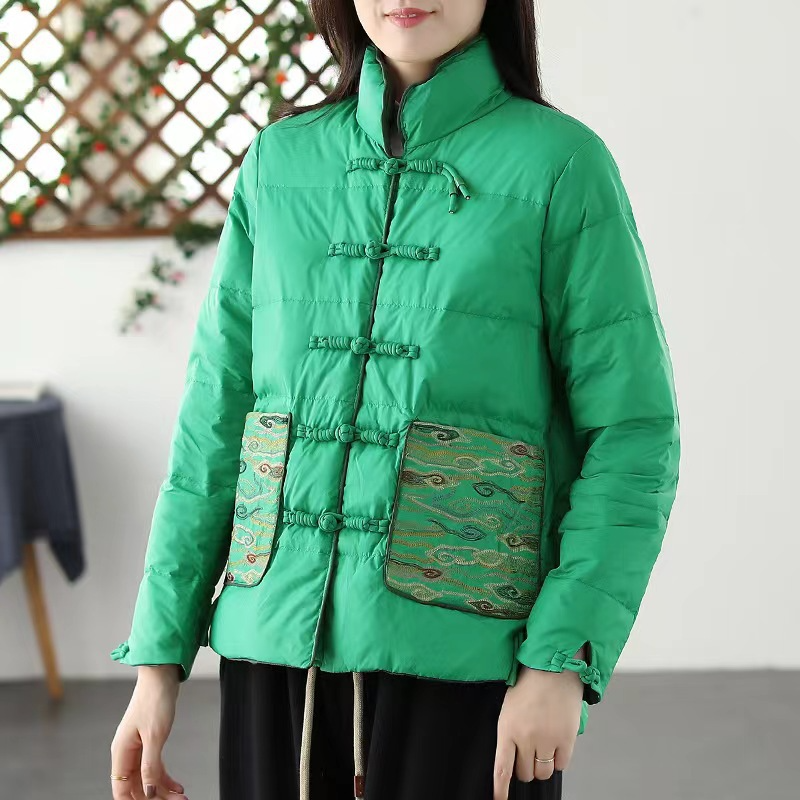 Damen - Wattierte - Stehkragenjacke - Lockere Passform - Perfekt für den Herbst
