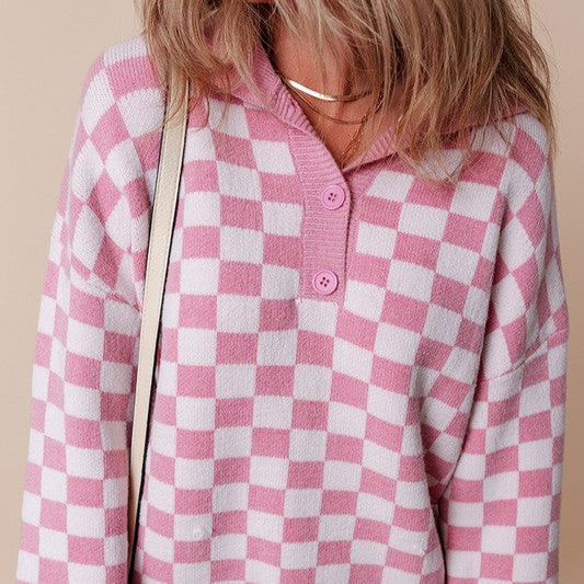 Damen - Pullover mit V-Ausschnitt - Weicher Wollstrick - Knopfleiste - Bequem und stilvoll