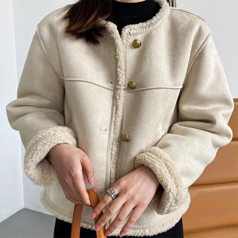 Damen - Vintage jacke - Wildleder - Gemütlicher Stil mit stylischer Passform - Perfekt für jeden Anlass