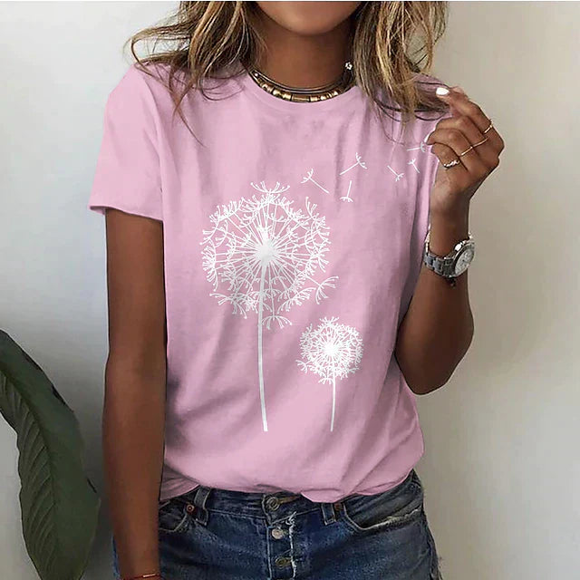 Damen - Sommer T-Shirt - Atmungsaktivem Material - Kurzarm - Rundhalsausschnitt - Elegante Mode für heiße Tage
