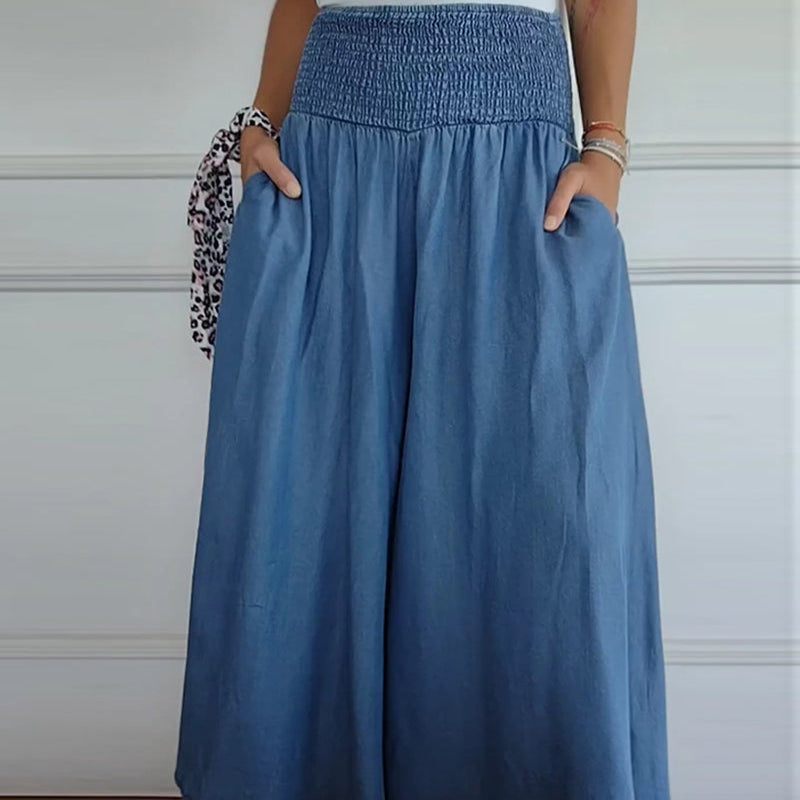 Damen - Hose - Polyester - Bequemen Gummibund - Vielseitig und stilvoll für den Alltag - Komfortabel und modern