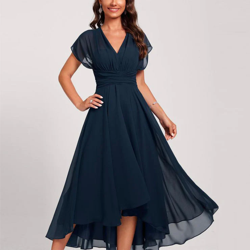 Damen - Elegantes Midi Party Kleid - Hochwertiger Stoff - Ideal für besondere Anlässe und Veranstaltungen