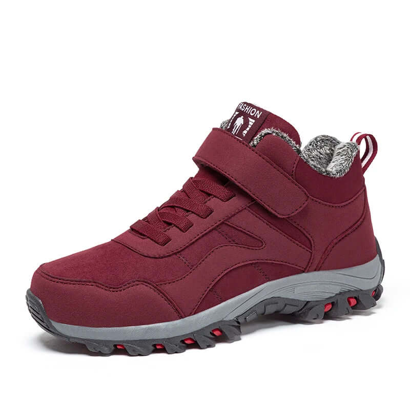 Damen - Pelz Gefütterte Stiefeletten - Gebürstetem Material - Rutschfest und Stylisch - Ideal für kalte Tage