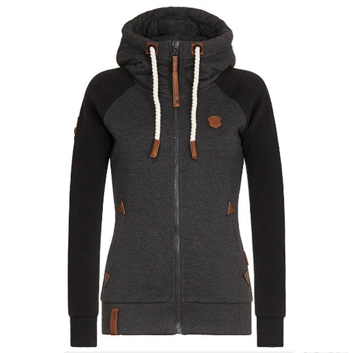 Damen - Kapuzenjacke - Reißverschluss - Bequemer Langarm-Pullover für lässige Outfits