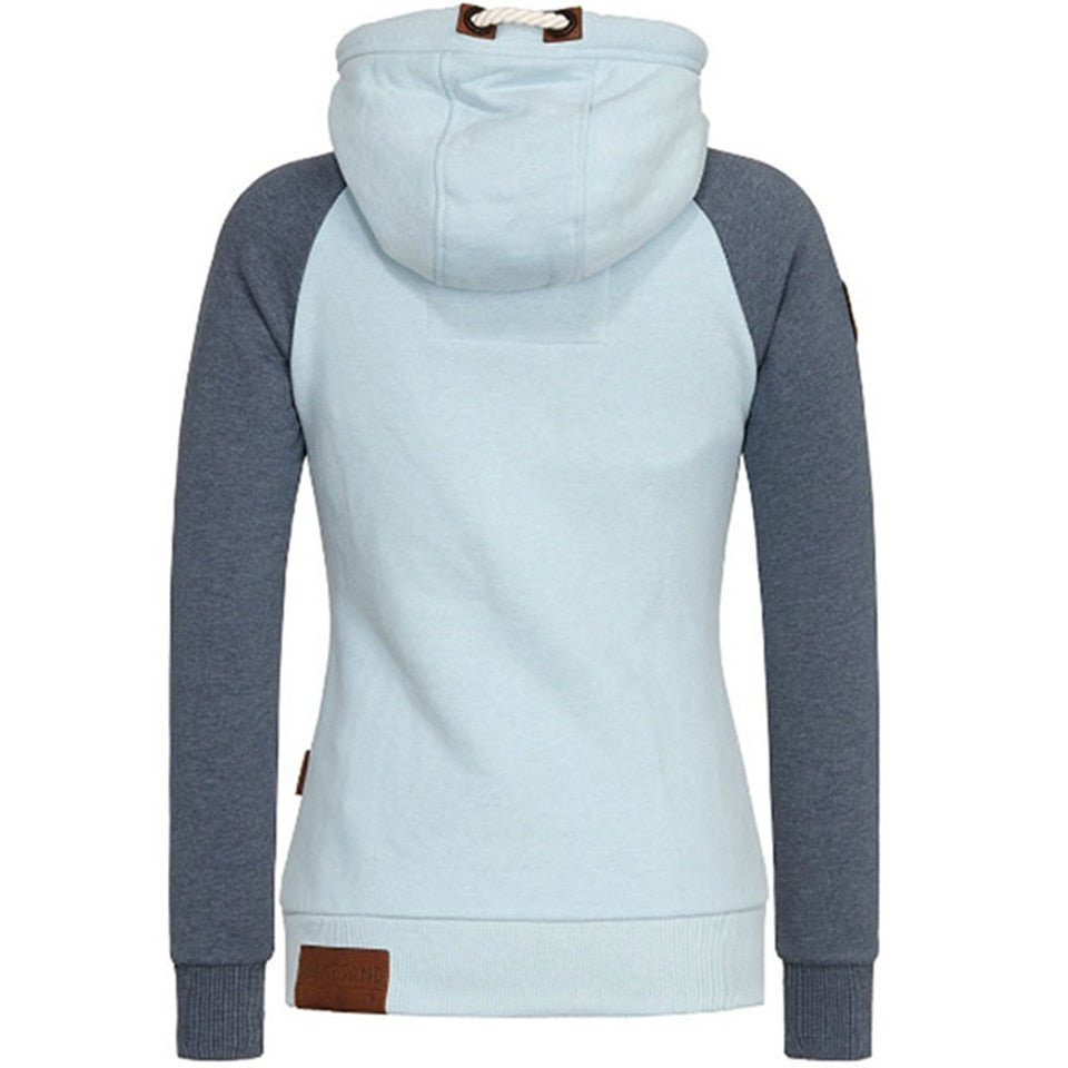 Damen - Kapuzenjacke - Reißverschluss - Bequemer Langarm-Pullover für lässige Outfits
