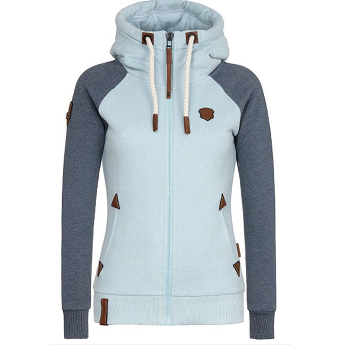 Damen - Kapuzenjacke - Reißverschluss - Bequemer Langarm-Pullover für lässige Outfits