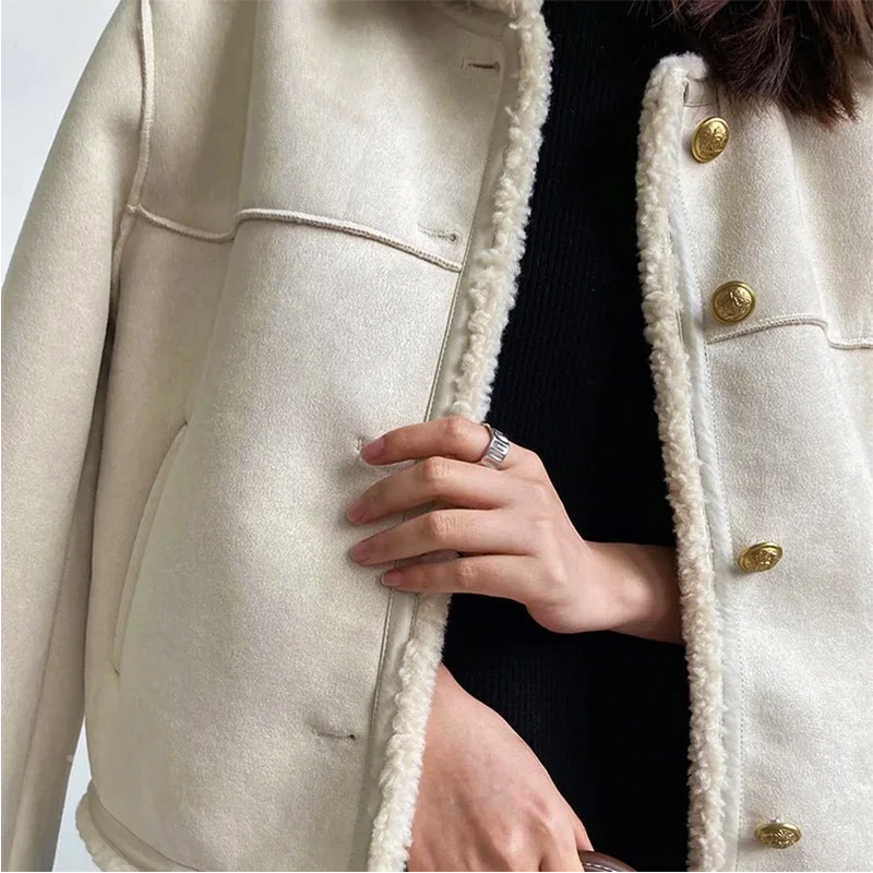 Damen - Vintage jacke - Wildleder - Gemütlicher Stil mit stylischer Passform - Perfekt für jeden Anlass