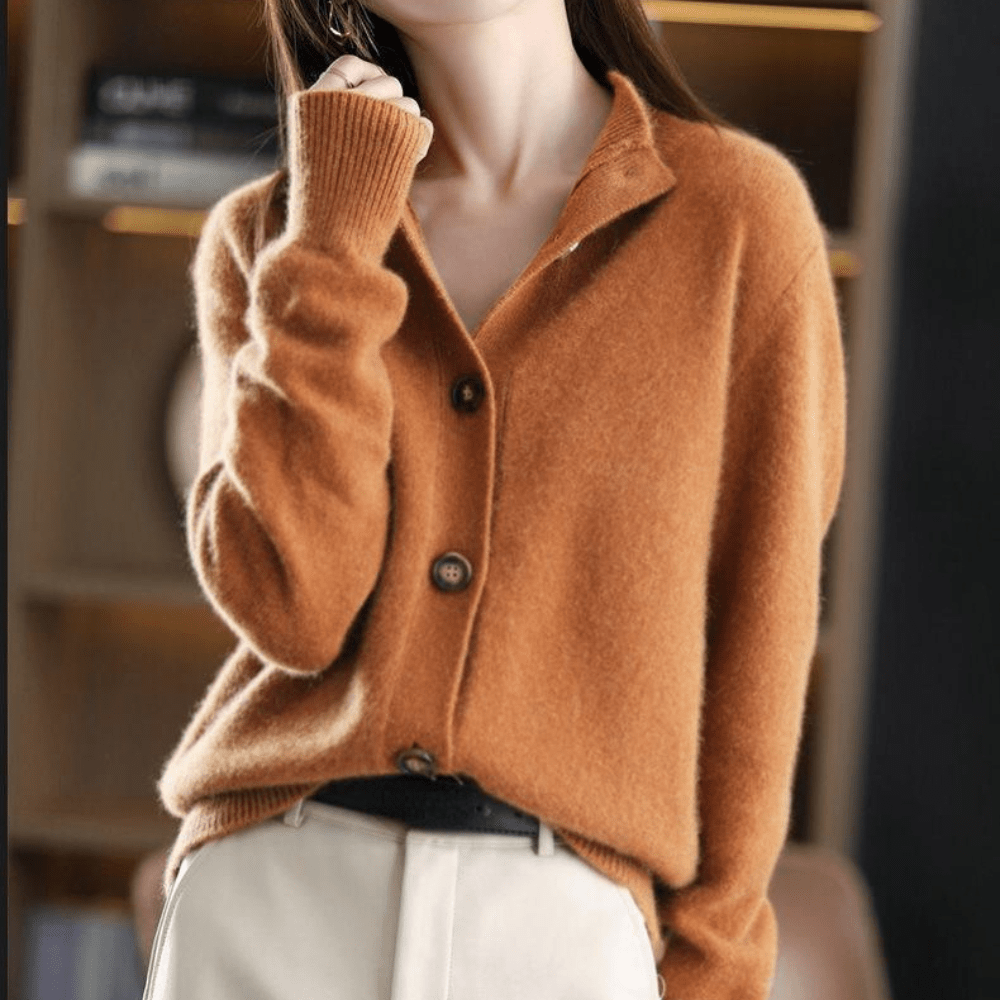 Damen - Pullover - Strick - Vintage-Stehkragen - Kuscheliger Komfort & Stil für jeden Anlass