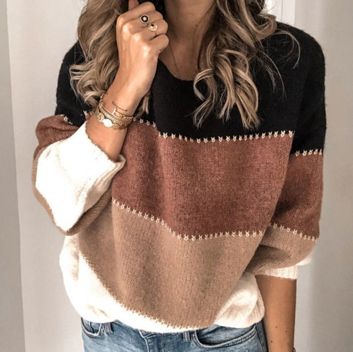 Damen - Eleganter Strickpullover - Bequemer Pullover - Hochwertigem Material - Stilvoll & vielseitig