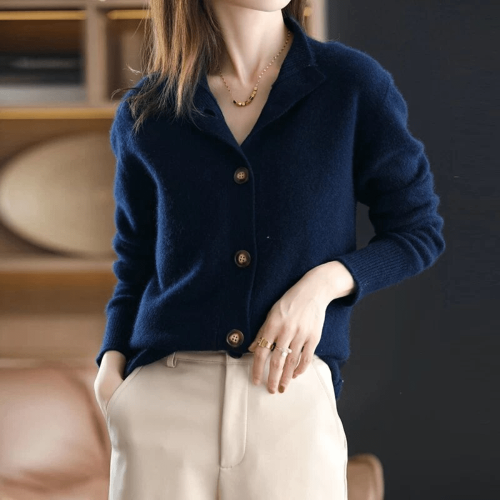 Damen - Pullover - Strick - Vintage-Stehkragen - Kuscheliger Komfort & Stil für jeden Anlass