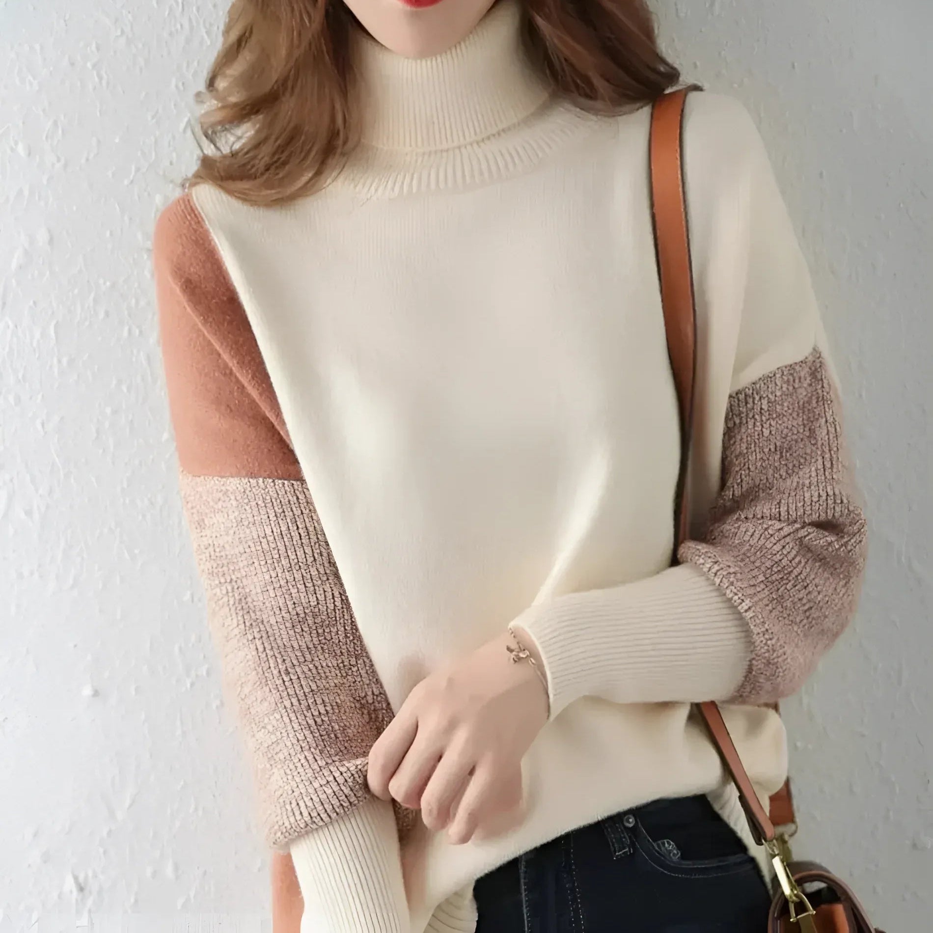 Damen - Rollkragenpullover - Entspannter Passform - Weiche Wollmischung für gemütliche Tage