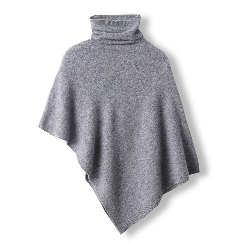 Damen - Bluzka typu ponczo - Wollmischung - Rundhalsausschnitt - Bequeme und stylische Oberbekleidung für jeden Anlass