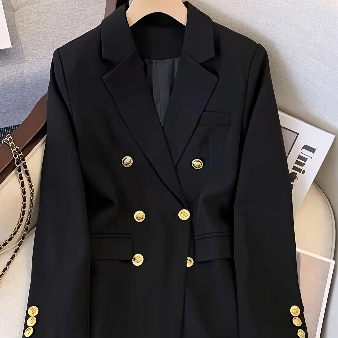 Damen - Blazer - Taillierte Passform - Webmischung - Zweireihiger Schnitt für stilvolle Looks